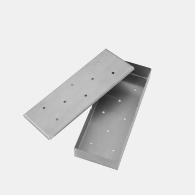 Image showing  Stainless Steel Smoker Box with Lid, Charcoal Gas Grill, BBQ Smoking Accessories, 8.9 in., TB0902S