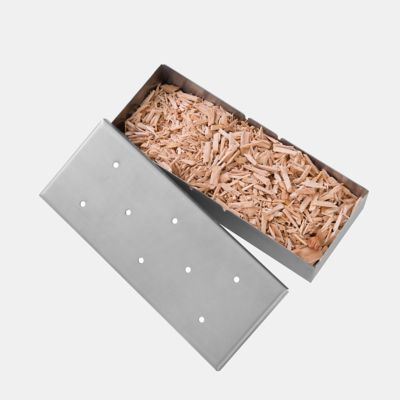 Image showing  Stainless Steel Smoker Box with Lid, Charcoal Gas Grill, BBQ Smoking Accessories, 8.9 in., TB0902S