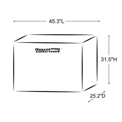 Image showing  45 in. Oxford Heavy-Duty Waterproof Grill Cover