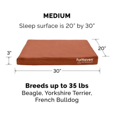 Image showing 6 th FurHaven Logo Oxford Indoor/Outdoor Deluxe Orthopedic Mattress Pet Bed
