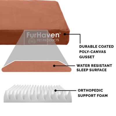 Image showing 2 th FurHaven Logo Oxford Indoor/Outdoor Deluxe Orthopedic Mattress Pet Bed