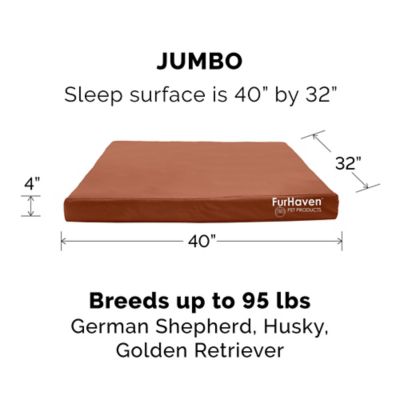 Image showing 6 th FurHaven Logo Oxford Indoor/Outdoor Deluxe Orthopedic Mattress Pet Bed