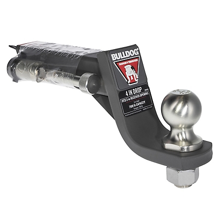 Bulldog Trailer Hitch Ball Mount Security Kit, 4 Inch Drop, 7,500 lbs. Capacity, Gray 7096355