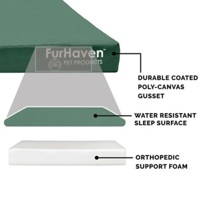Image showing 2 th FurHaven Logo Oxford Indoor/Outdoor Deluxe Orthopedic Mattress Pet Bed