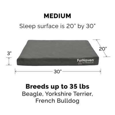 Image showing 6 th FurHaven Logo Oxford Indoor/Outdoor Deluxe Orthopedic Mattress Pet Bed