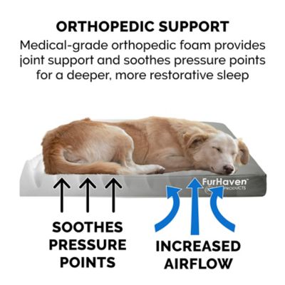 Image showing  Logo Oxford Indoor/Outdoor Deluxe Orthopedic Mattress Pet Bed