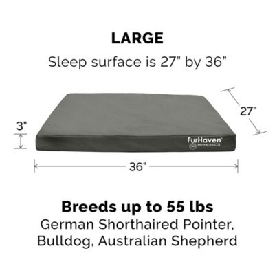 Image showing 6 th FurHaven Logo Oxford Indoor/Outdoor Deluxe Orthopedic Mattress Pet Bed