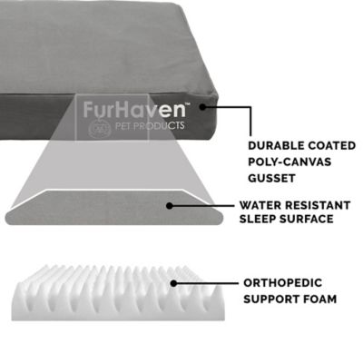 Image showing  Logo Oxford Indoor/Outdoor Deluxe Orthopedic Mattress Pet Bed