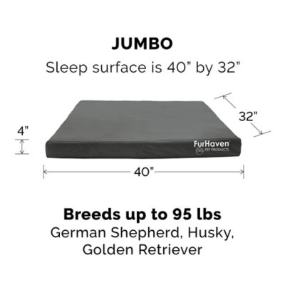 Image showing 6 th FurHaven Logo Oxford Indoor/Outdoor Deluxe Orthopedic Mattress Pet Bed