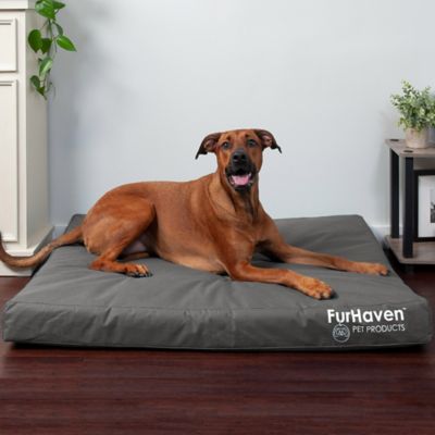 Image showing 9 th FurHaven Logo Oxford Indoor/Outdoor Deluxe Orthopedic Mattress Pet Bed