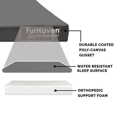 Image showing  Logo Oxford Indoor/Outdoor Deluxe Orthopedic Mattress Pet Bed