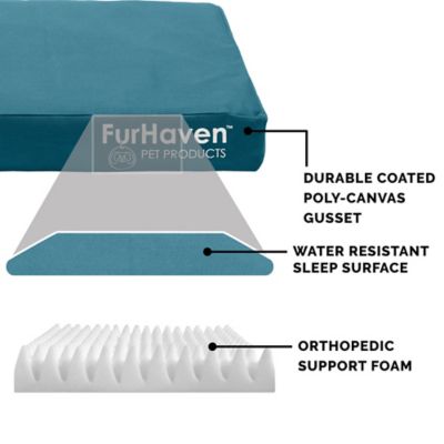 Image showing 2 th FurHaven Logo Oxford Indoor/Outdoor Deluxe Orthopedic Mattress Pet Bed