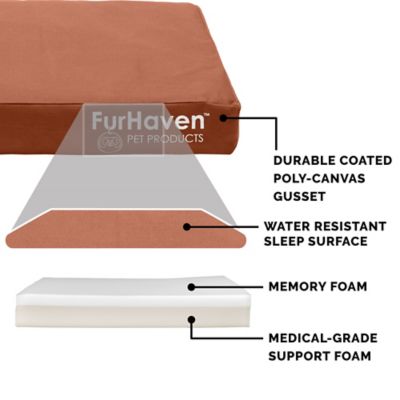 Image showing  Logo Oxford Indoor/Outdoor Deluxe Memory Foam Mattress Dog Bed