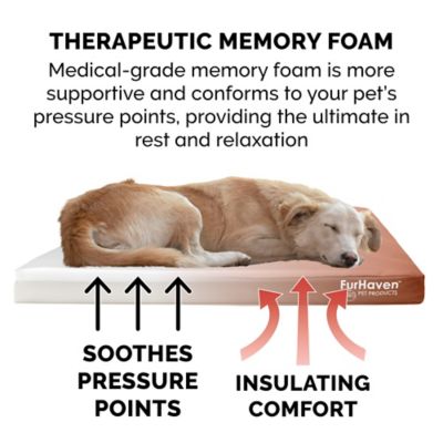 Image showing  Logo Oxford Indoor/Outdoor Deluxe Memory Foam Mattress Dog Bed