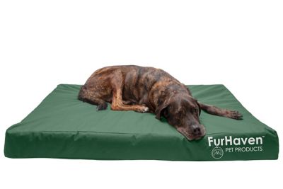 FurHaven Logo Oxford Indoor/Outdoor Deluxe Memory Foam Mattress Dog Bed Best dog bed for my