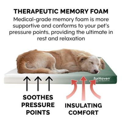 Image showing  Logo Oxford Indoor/Outdoor Deluxe Memory Foam Mattress Dog Bed