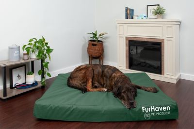 Image showing 8 th FurHaven Logo Oxford Indoor/Outdoor Deluxe Memory Foam Mattress Dog Bed
