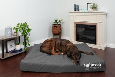 Image showing 9 th FurHaven Logo Oxford Indoor/Outdoor Deluxe Memory Foam Mattress Dog Bed