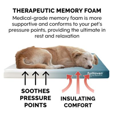 Image showing  Logo Oxford Indoor/Outdoor Deluxe Memory Foam Mattress Dog Bed