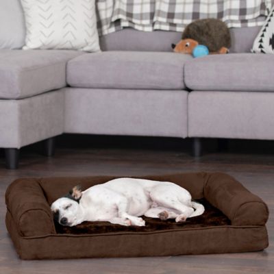 Image showing  Plush and Suede Full Support Orthopedic Sofa Dog Bed