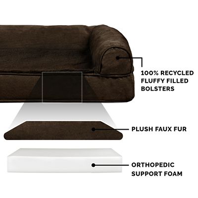 Image showing  Plush and Suede Full Support Orthopedic Sofa Dog Bed