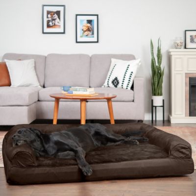 Image showing 1 th FurHaven Plush and Suede Full Support Orthopedic Sofa Dog Bed