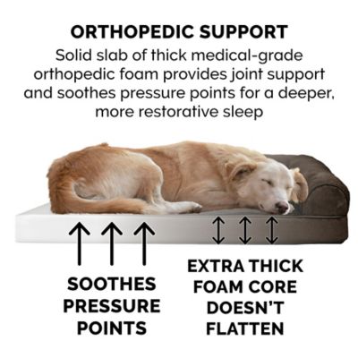Image showing 4 th FurHaven Plush and Suede Full Support Orthopedic Sofa Dog Bed