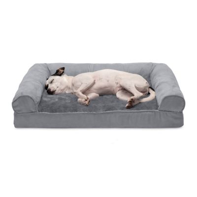 Image showing  Plush and Suede Full Support Orthopedic Sofa Dog Bed