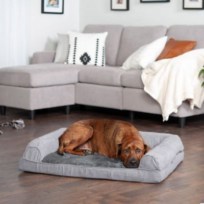 Image showing 1 th FurHaven Plush and Suede Full Support Orthopedic Sofa Dog Bed