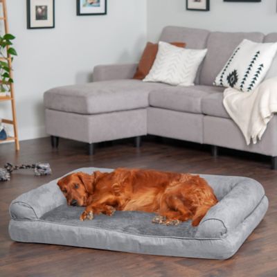 Image showing  Plush and Suede Full Support Orthopedic Sofa Dog Bed