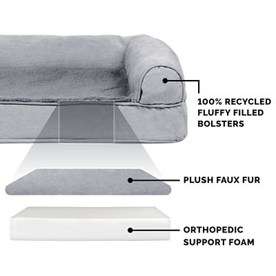 Image showing  Plush and Suede Full Support Orthopedic Sofa Dog Bed