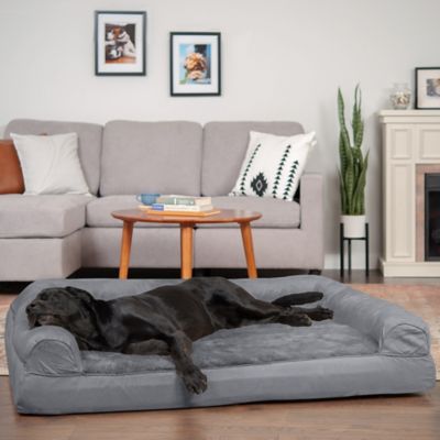 Image showing  Plush and Suede Full Support Orthopedic Sofa Dog Bed