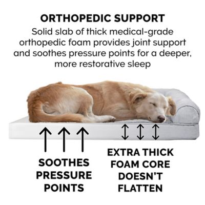 Image showing  Plush and Suede Full Support Orthopedic Sofa Dog Bed