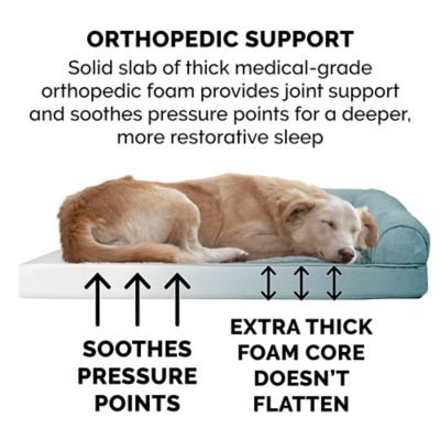 Image showing 4 th FurHaven Plush and Suede Full Support Orthopedic Sofa Dog Bed