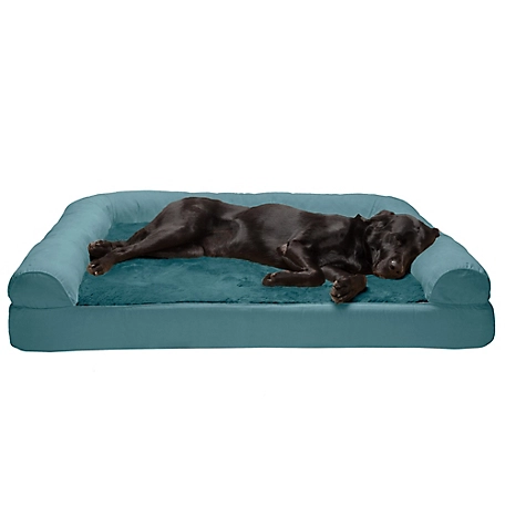 Furhaven Plush Sofa Pet Bed, Gray, L