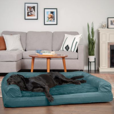 Image showing  Plush and Suede Full Support Orthopedic Sofa Dog Bed