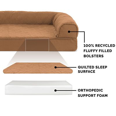 Image showing 2 th FurHaven Quilted Full Support Orthopedic Sofa Pet Bed