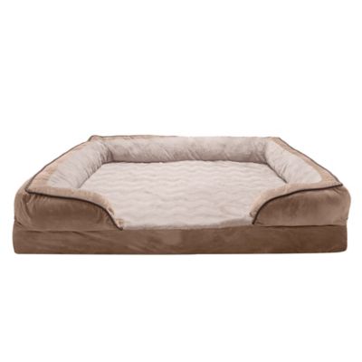 Image showing 1 th FurHaven Velvet Waves Perfect Comfort Full Support Orthopedic Sofa Dog Bed