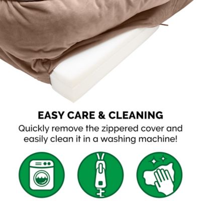 Image showing 7 th FurHaven Velvet Waves Perfect Comfort Full Support Orthopedic Sofa Dog Bed