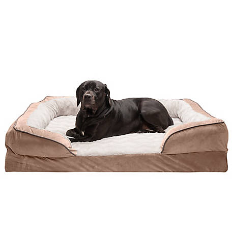 & Water-Resistant Mattress Liner for Dogs & Cats Furhaven Pet Bundle Extra Dog Bed Cover Jumbo Plus Granite Gray Orthopedic Plush & Velvet Waves Perfect Comfort Sofa 
