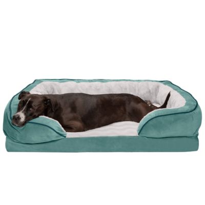 FurHaven Velvet Waves Perfect Comfort Full Support Orthopedic Sofa Dog Bed