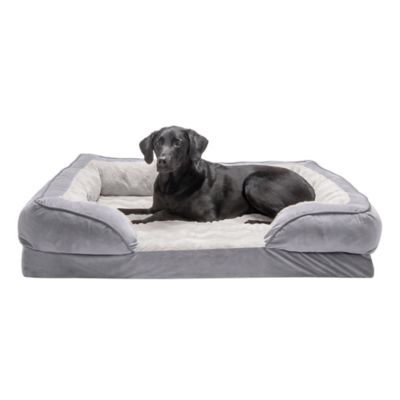 FurHaven Velvet Waves Perfect Comfort Orthopedic Sofa Dog Bed