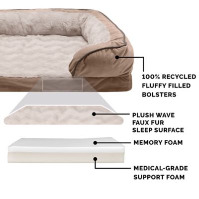 Image showing  Velvet Waves Perfect Comfort Memory Top Sofa Dog Bed