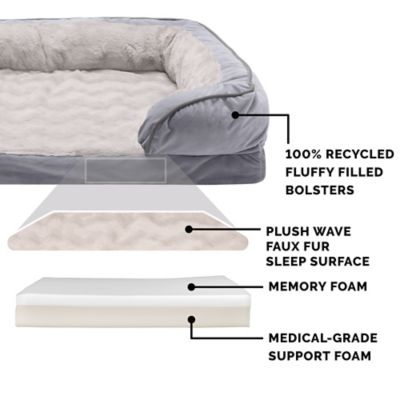 Image showing  Velvet Waves Perfect Comfort Memory Top Sofa Dog Bed