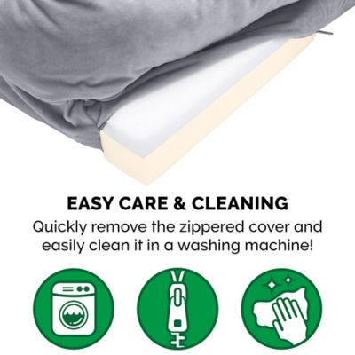 Image showing 7 th FurHaven Velvet Waves Perfect Comfort Memory Top Sofa Dog Bed