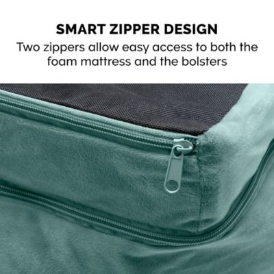 Image showing 8 th FurHaven Velvet Waves Perfect Comfort Memory Top Sofa Dog Bed