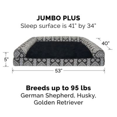 Image showing 7 th FurHaven Southwest Kilim Orthopedic Sofa Dog Bed