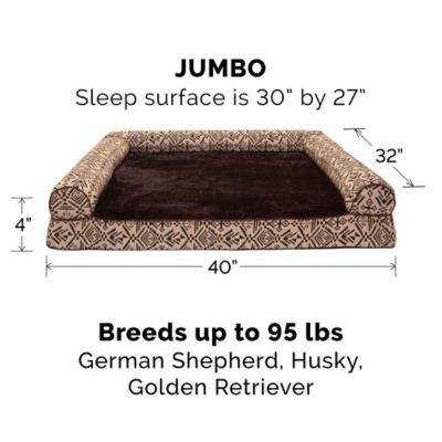 Image showing 7 th FurHaven Southwest Kilim Orthopedic Sofa Dog Bed