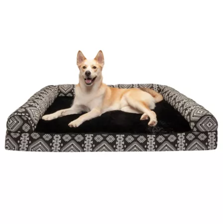 FurHaven Southwest Kilim Dog Sofa Bed with Memory Foam Top Orthopedic Dog Beds