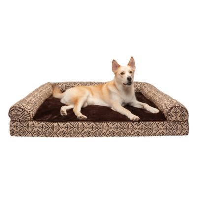 FurHaven Southwest Kilim Memory Top Sofa Dog Bed